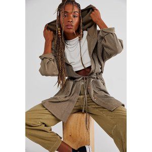 Free People Rikki Cardigan in Sage Beige